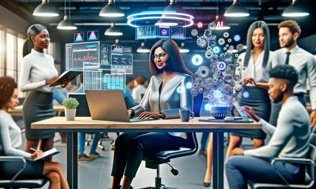 An image illustrating The Ultimate Guide to AI Tools for Small Business Social Media Management