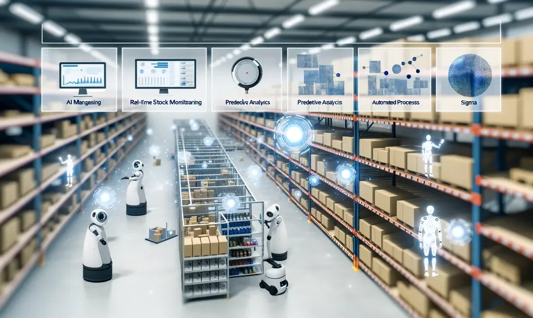 An image illustrating AI Inventory Management Systems Boosting Efficiency and Profits