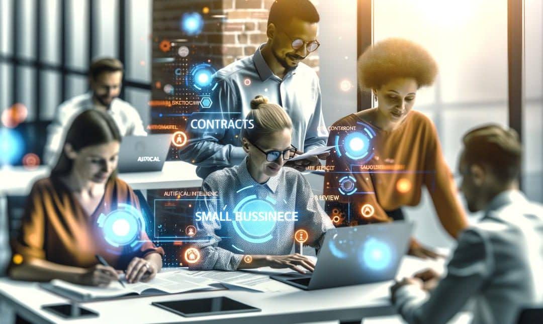 An image illustrating AI Contract Review Tools for Small Business: Save Time, Cut Costs, and Boost Confidence