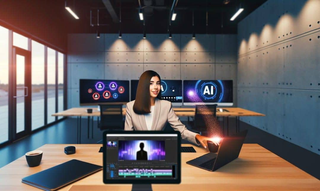 An image illustrating AI Video Creation Tools for Small Business Marketing Success