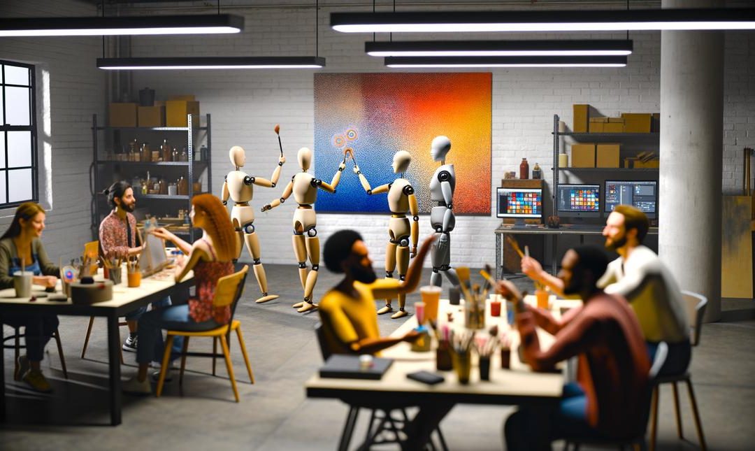An image illustrating What Are the Most Surprising Uses of AI in Creative Industries?